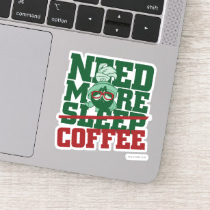 MARVIN THE MARTIAN™ - Need More Coffee Sticker