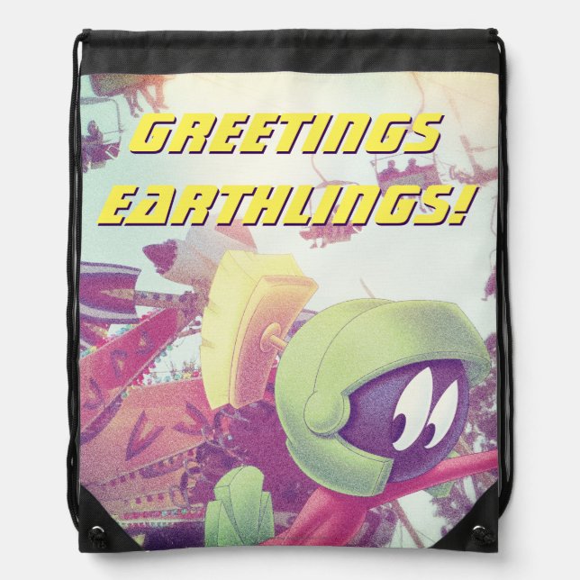 MARVIN THE MARTIAN™ On Vacation Drawstring Bag (Front)