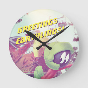 MARVIN THE MARTIAN™ On Vacation Round Clock