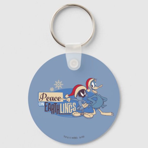 MARVIN THE MARTIAN_ Peace On Earthlings Keychain