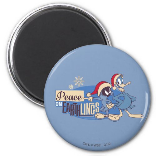 MARVIN THE MARTIAN_ Peace On Earthlings Magnet