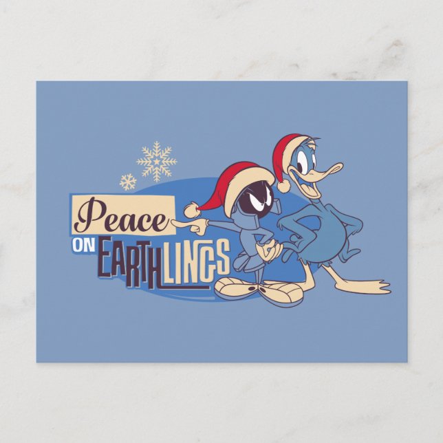 MARVIN THE MARTIAN™- Peace On Earthlings Postcard (Front)