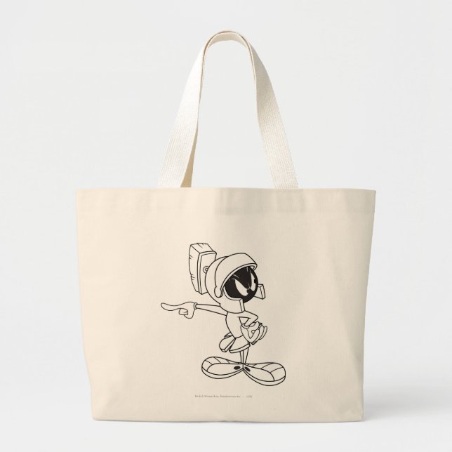 MARVIN THE MARTIAN™ Pointing Large Tote Bag (Front)
