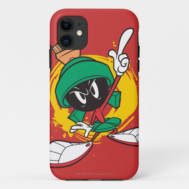 MARVIN THE MARTIAN™ Pointing Upward Case-Mate iPhone Case (Back)