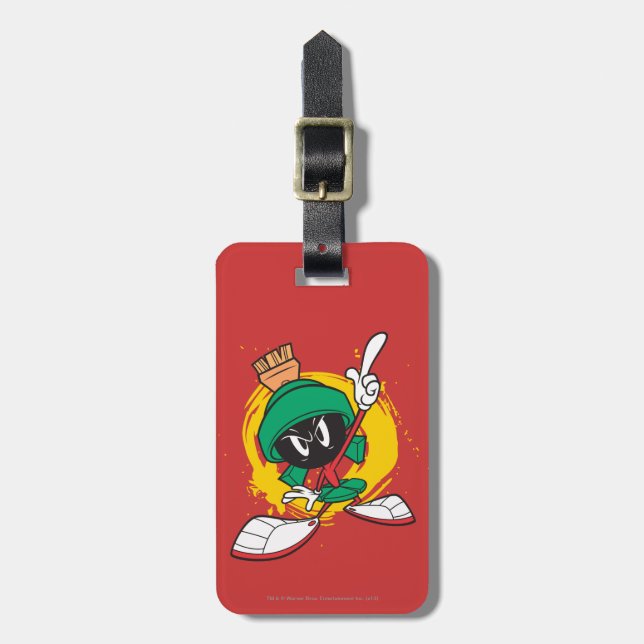 MARVIN THE MARTIAN™ Pointing Upward Luggage Tag (Front Vertical)