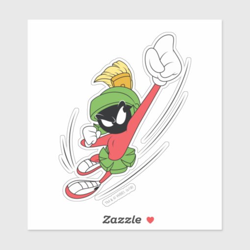 Marvin The Martian™ Punch Sticker Zazzle