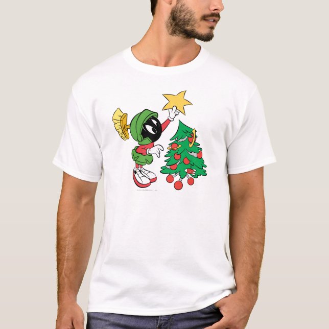 MARVIN THE MARTIAN™ putting star on tree T-Shirt (Front)