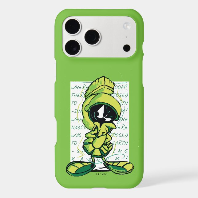 MARVIN THE MARTIAN™ Quote Sketch Case-Mate iPhone Case (Back)