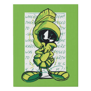MARVIN THE MARTIAN™ Quote Sketch Faux Canvas Print