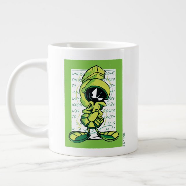 MARVIN THE MARTIAN™ Quote Sketch Giant Coffee Mug (Left)