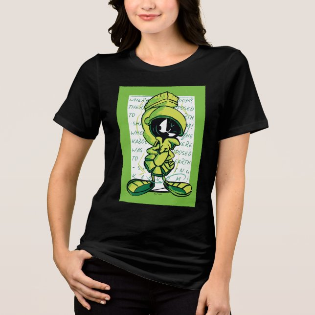 MARVIN THE MARTIAN™ Quote Sketch Tri-Blend Shirt (Front)