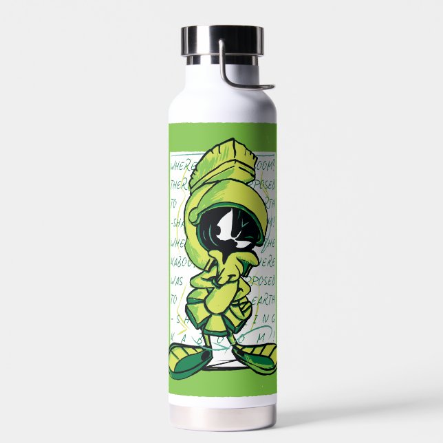 MARVIN THE MARTIAN™ Quote Sketch Water Bottle (Left)