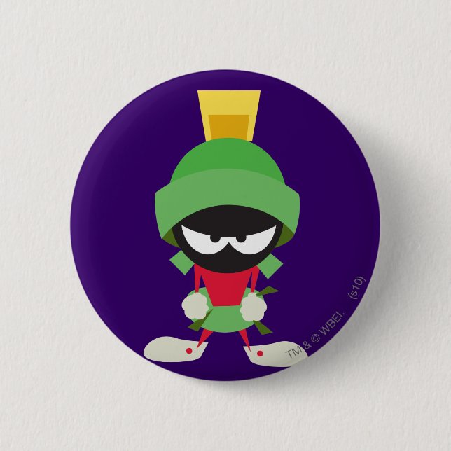 MARVIN THE MARTIAN™ Ready to Attack Pinback Button (Front)