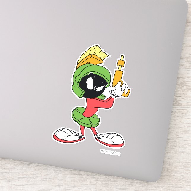 MARVIN THE MARTIAN™ Ready With Laser Sticker (Detail)