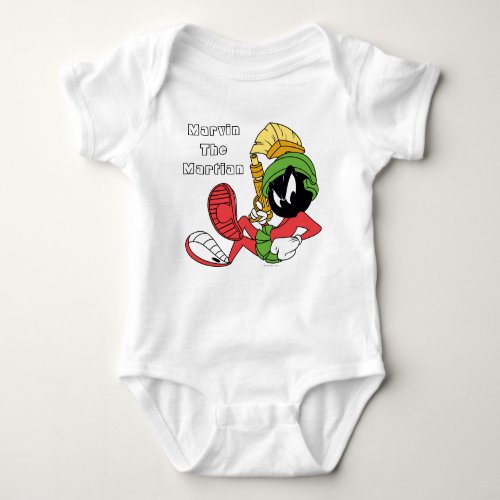MARVIN THE MARTIAN Reclining With Laser Baby Bodysuit