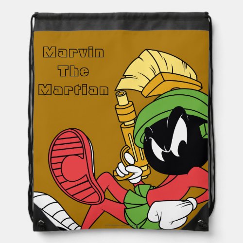 MARVIN THE MARTIAN Reclining With Laser Drawstring Bag