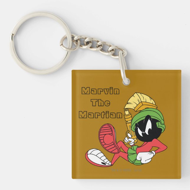 MARVIN THE MARTIAN™ Reclining With Laser Keychain (Front)