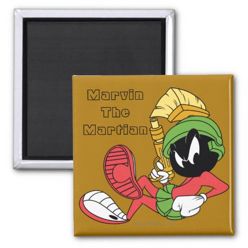 MARVIN THE MARTIAN Reclining With Laser Magnet