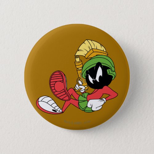 MARVIN THE MARTIANâ Reclining With Laser Pinback Button