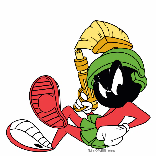 MARVIN THE MARTIAN™ Reclining With Laser Statuette | Zazzle