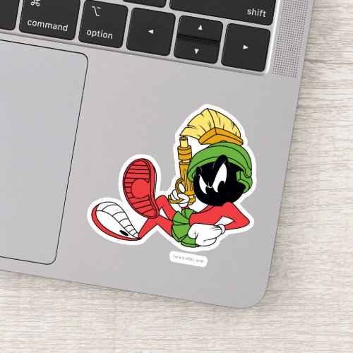 MARVIN THE MARTIAN Reclining With Laser Sticker