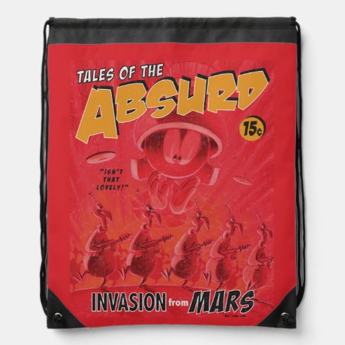 MARVIN THE MARTIAN Retro Invasion From Mars Comic Drawstring Bag