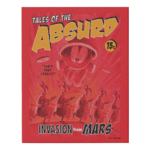 MARVIN THE MARTIAN™ Retro Invasion From Mars Comic Faux Canvas Print