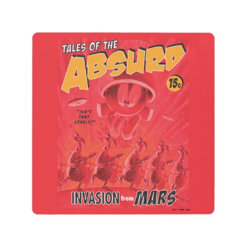 MARVIN THE MARTIAN Retro Invasion From Mars Comic Metal Print