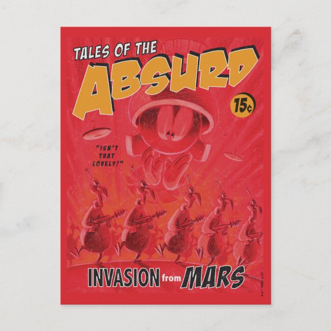 MARVIN THE MARTIAN™ Retro Invasion From Mars Comic Postcard (Front)