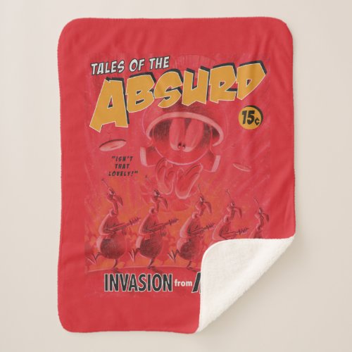 MARVIN THE MARTIAN Retro Invasion From Mars Comic Sherpa Blanket
