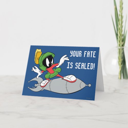 MARVIN THE MARTIAN Riding Rocket Card