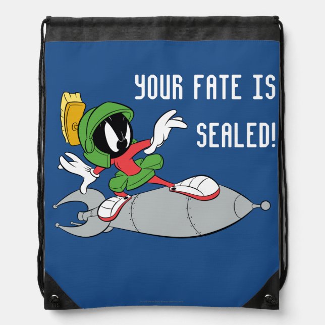 MARVIN THE MARTIAN™ Riding Rocket Drawstring Bag (Front)