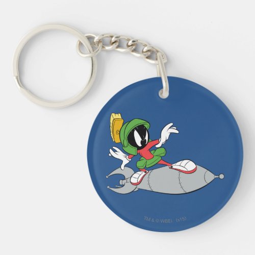 MARVIN THE MARTIANâ Riding Rocket Keychain