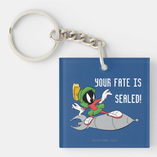 MARVIN THE MARTIANâ Riding Rocket Keychain
