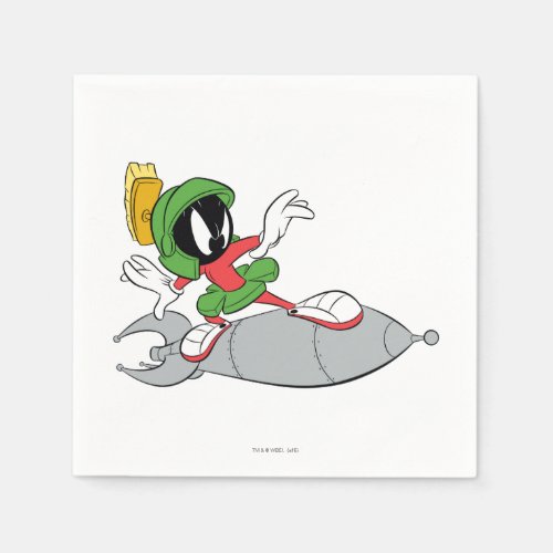 MARVIN THE MARTIAN Riding Rocket Paper Napkins