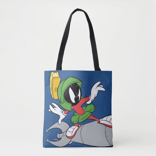 MARVIN THE MARTIAN™ Riding Rocket Tote Bag (Front)