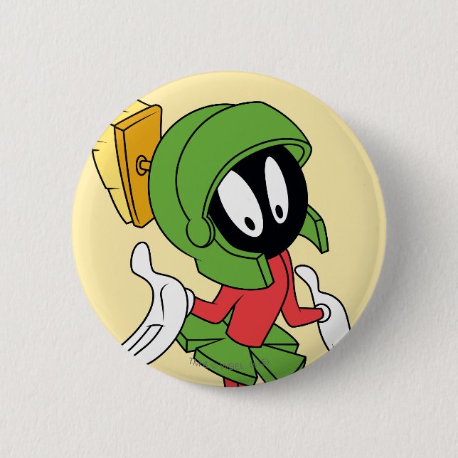 MARVIN THE MARTIAN™ Shrug Button (Front)
