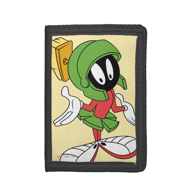 MARVIN THE MARTIAN™ Shrug Tri-fold Wallet (Front Vertical)