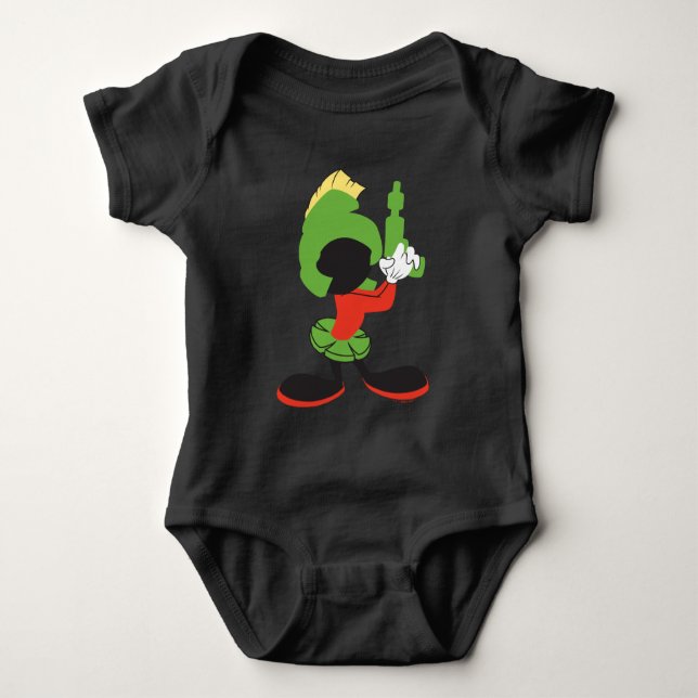 MARVIN THE MARTIAN™ Silhouette With Raygun Baby Bodysuit (Front)
