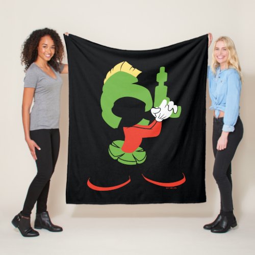 MARVIN THE MARTIANâ Silhouette With Raygun Fleece Blanket