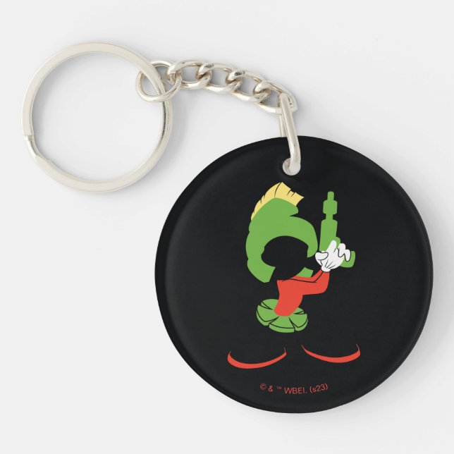 MARVIN THE MARTIAN™ Silhouette With Raygun Keychain (Front)