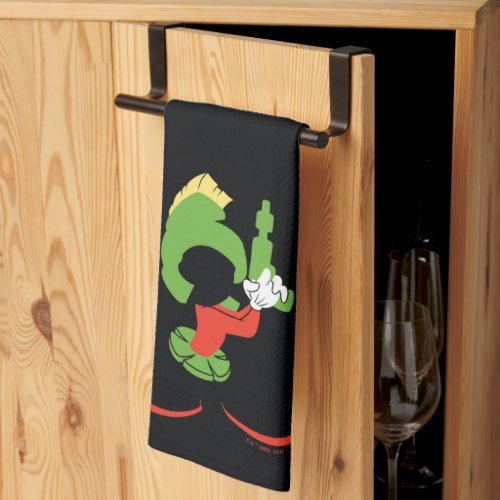 MARVIN THE MARTIANâ Silhouette With Raygun Kitchen Towel