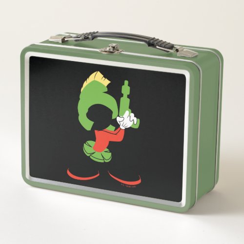 MARVIN THE MARTIANâ Silhouette With Raygun Metal Lunch Box