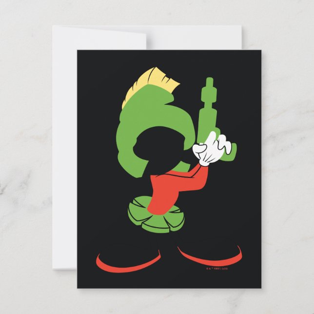 MARVIN THE MARTIAN™ Silhouette With Raygun Note Card (Front)