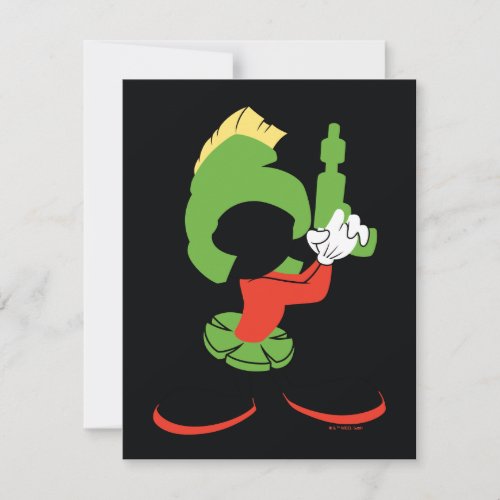 MARVIN THE MARTIANâ Silhouette With Raygun Note Card