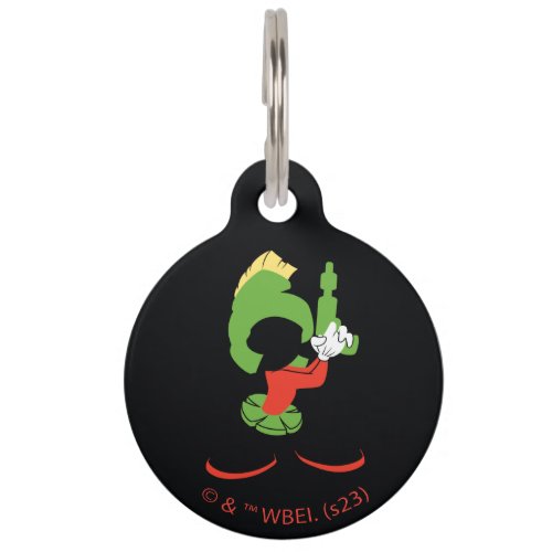 MARVIN THE MARTIANâ Silhouette With Raygun Pet ID Tag