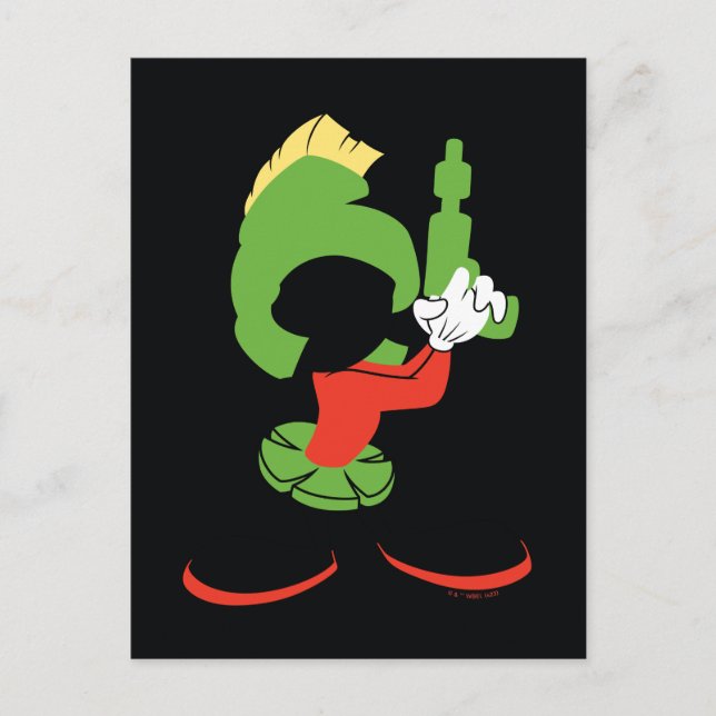 MARVIN THE MARTIAN™ Silhouette With Raygun Postcard (Front)