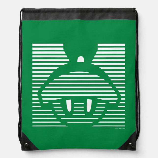MARVIN THE MARTIAN™ Striped Icon Drawstring Bag (Front)