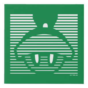 MARVIN THE MARTIAN™ Striped Icon Faux Canvas Print