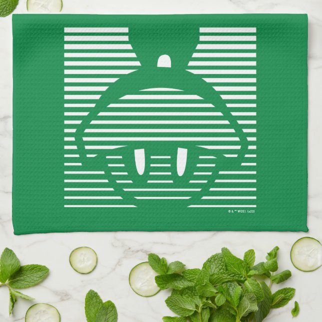 MARVIN THE MARTIAN™ Striped Icon Kitchen Towel (Folded)